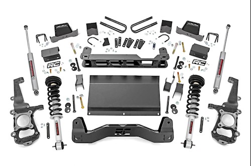 Rough Country 6in Lift Kit w/ Loaded Struts for Ford F-150 4WD 21-23 58731 LARGE