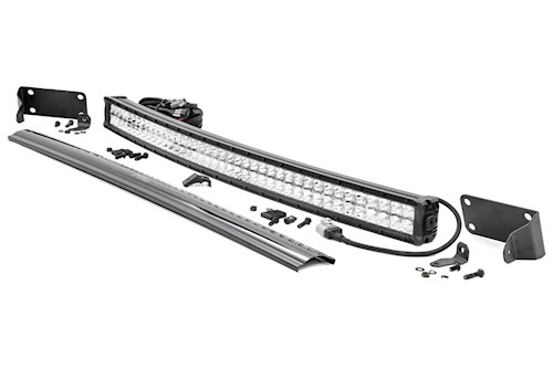 Rough Country For Dodge/ RAM 25/3500 40" Curved LED Bar Hidden Bumper Kit Chrome LARGE