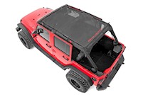 Rough Country for Wrangler JK Unlimited Mesh Bikini Top Plus 07-18 4-Door|Black MAIN