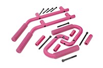 Rough Country For Jeep Solid Steel Grab Handle Set 07-18 Wrangler JK | Pink MAIN