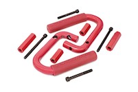 Rough Country For Jeep Front Solid Steel Grab Handles 07-18 Wrangler JK | Red MAIN