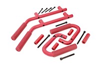 Rough Country For Jeep Solid Steel Grab Handle Set 07-18 Wrangler JK | Red MAIN