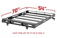 Rough Country For Jeep Roof Rack System 18-20 Wrangler JL 10612 MAIN
