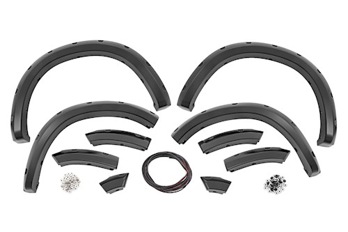 Rough Country Traditional Pocket Fender Flares for Ram 1500 09-18 Black LARGE