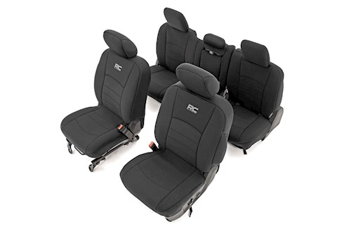 Rough Country for Dodge Neoprene Front & Rear Seat Covers 09-18 Ram 1500 91029 LARGE