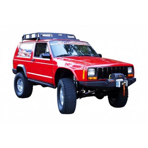 Jeep Cherokee Front Bumper w/ Winch Mount,Black Gator Finish Powder Coat 2WD/4WD 1984-2001 LARGE