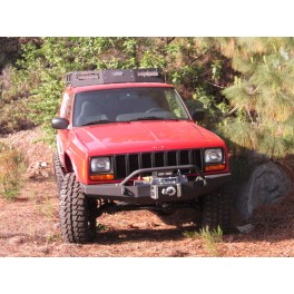 Jeep Cherokee Front Bumper w/ Winch Mount, Black Polyurethane Coating 2WD/4WD 1984-2001 MAIN
