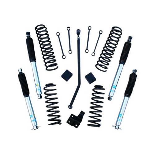Fat Bob's Garage, RCD Suspension, Jeep Wrangler 4” Lift Kit w/ Bilstein 5100 Series Shock Absorbers 4WD 2007-2014 LARGE