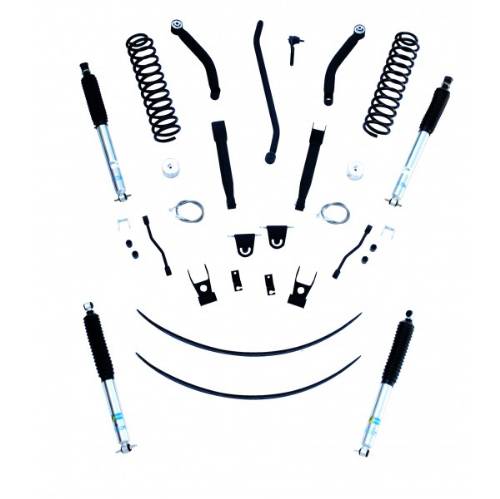 Fat Bob's Garage, RCD Suspension, Jeep Cherokee 4” Lift Kit w/Bilstein 5100 Series Shock Absorbers 2WD/4WD 1984-2001 LARGE