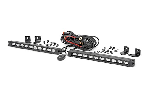 Rough Country 10-Inch Slimline Cree LED Light Bars (Pair Black Series) 70410ABL LARGE