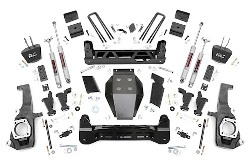 Rough Country 5"GM Torsion Bar Drop Suspension Lift Kit 11-19 2500HD/3500HD LARGE