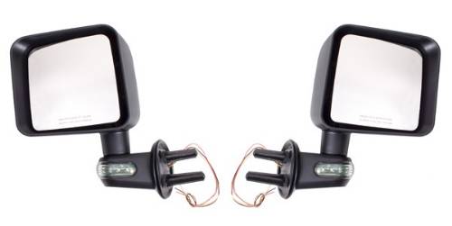 Fat Bob's Garage, Rugged Ridge, Part #11002.22, Jeep JK Wrangler Door Mirror Kit With Turn Signals, Black 2007-2016 MAIN