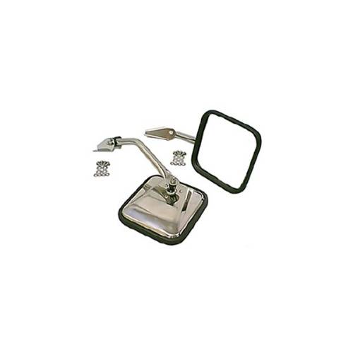 Fat Bob's Garage, Rugged Ridge, Part #11005.01, Jeep CJ Side Mirror Kit Stainless Steel 1955-1986 MAIN