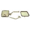 Fat Bob's Garage, Rugged Ridge, Part #11005.07, Jeep TJ Wrangler CJ Style Mirror Kit, Stainless Steel 1997-2006 THUMBNAIL
