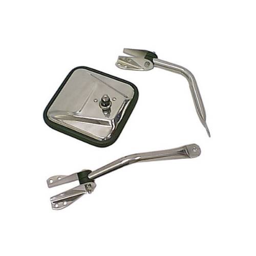 Fat Bob's Garage, OMIX-ADA Part #11011.01, Mirror Head Square Chrome MAIN