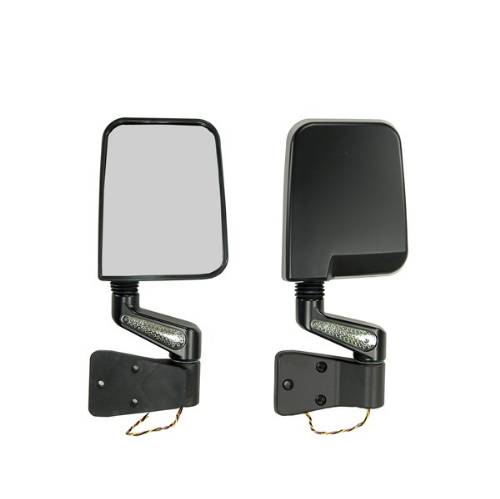 Fat Bob's Garage, Rugged Ridge, Part #11015.01, LED Mirror Pair, Black MAIN