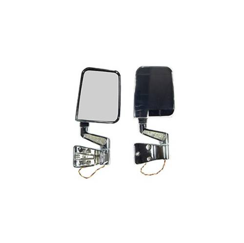 Fat Bob's Garage, Rugged Ridge, Part #11016.01, LED Mirror Pair, Chrome MAIN