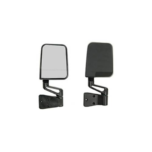 Fat Bob's Garage, Rugged Ridge, Part #11017.01, Jeep Wrangler Door Mirror Kit, Dual Focus, Black, 1987-2002 MAIN