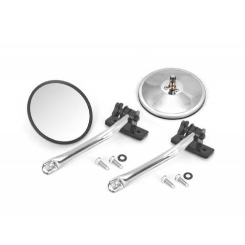 Fat Bob's Garage, Rugged Ridge, Part #11026.10, Quick Release Mirror Relocation Kit Stainless 97-16 Jeep Wrangler MAIN