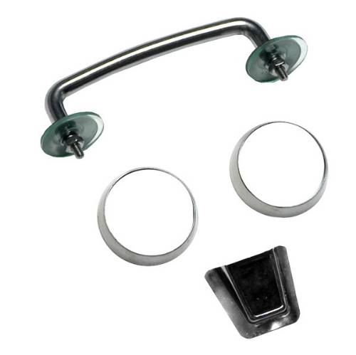 Fat Bob's Garage, Rugged Ridge, Part #11101.05, Jeep JK Wrangler Windshield Tie Down Kit, Stainless Steel 2007-2012 MAIN