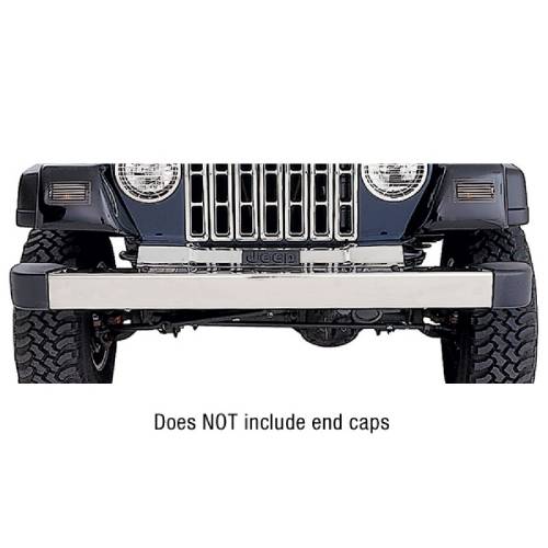 Fat Bob's Garage, Rugged Ridge, Part #11107.05, Front Bumper W/Out Holes, Stainless MAIN