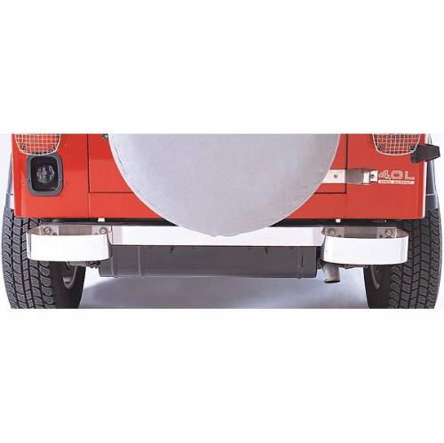 Fat Bob's Garage, Rugged Ridge, Part #11108.01, Jeep CJ/Wrangler Rear Bumperettes, Stainless Steel 1976-1995 MAIN