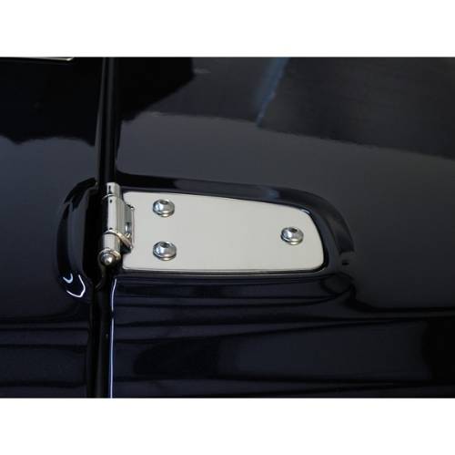 Fat Bob's Garage, Rugged Ridge, Part #11111.02, Jeep TJ/LJ Wrangler Hood Hinges, Stainless Steel 1997-2006 MAIN