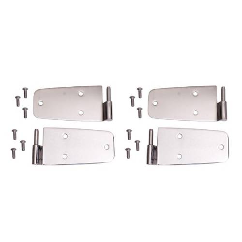 Fat Bob's Garage, Rugged Ridge, Part #11113.01, Jeep CJ/Wrangler Door Hinge Kit, Stainless Steel 1976-1993 MAIN