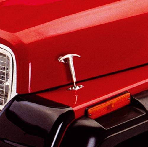 Fat Bob's Garage, Rugged Ridge, Part #11116.01, Jeep CJ/Wrangler Hood Catch Kit, Stainless Steel 1946-1955 MAIN