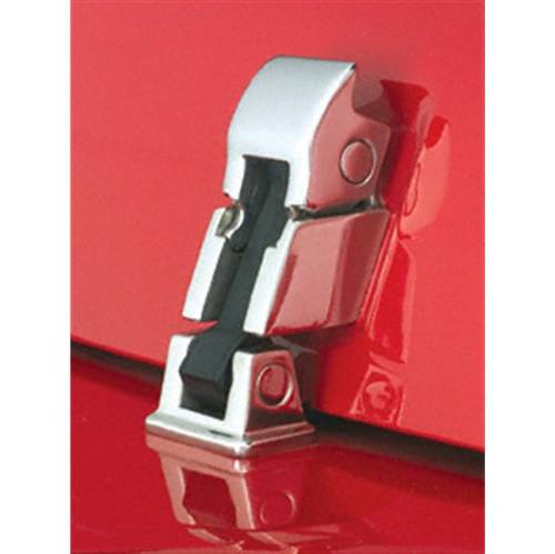 Fat Bob's Garage, Rugged Ridge, Part #11116.05, Jeep CJ/Wrangler Hood Catch Kit, Stainless Steel 1942-1995 MAIN