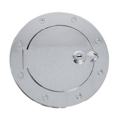 Fat Bob's Garage, Rugged Ridge, Part #11134.03, Jeep JK Wrangler Locking Gas Cap Door Stainless Steel 2007-2016 MAIN