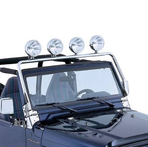 Fat Bob's Garage, Rugged Ridge, Part #11138.01, Jeep TJ/LJ Wrangler Full Frame Light Bar, Stainless Steel 1997-2006 MAIN