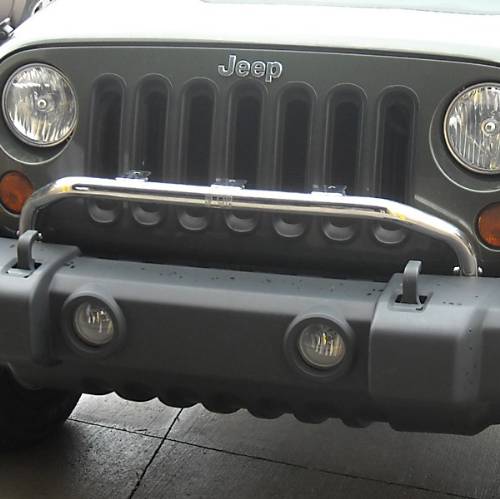 Fat Bob's Garage, Rugged Ridge, Part #11138.20, Jeep JK Wrangler Bumper Mounted Light Bar, Stainless Steel 2007-2016 MAIN