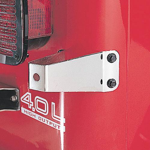 Fat Bob's Garage, Rugged Ridge, Part #11140.01, Jeep CJ/Wrangler Tire Stop, Stainless Steel 1976-1995 MAIN