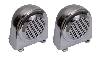 Fat Bob's Garage, Rugged Ridge, Part #11156.11, Jeep JK Wrangler Tweeter Speaker Enclosures, Chrome 2007-2010 THUMBNAIL
