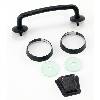 Fat Bob's Garage, Rugged Ridge, Part #11201.05, Jeep JK Wrangler Windshield Tie Down Kit, Textured Black 2007-2012 THUMBNAIL