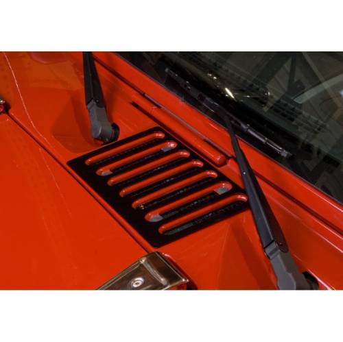 Fat Bob's Garage, Rugged Ridge, Part #11206.05, Jeep JK Wrangler Cowl Vent Cover, Black 2007-2016 MAIN