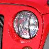 Fat Bob's Garage, Rugged Ridge, Part #11230.03, Jeep JK Wrangler Headlight Euro Guards, Black, 2007-2016 THUMBNAIL