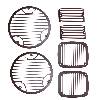Fat Bob's Garage, Rugged Ridge, Part #11236.21, Jeep TJ/LJ Wrangler Stone Guard Set Billet 1997-2006 THUMBNAIL