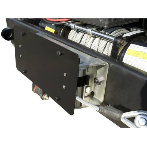 Fat Bob's Garage, Rugged Ridge, Part #11238.05, Roller Fairlead License Plate Mounting Bracket, Universal Application MAIN