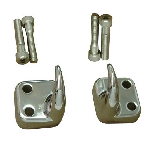 Fat Bob's Garage, Rugged Ridge, Part #11303.01, Tow Hook, Front Pair, Chrome MAIN