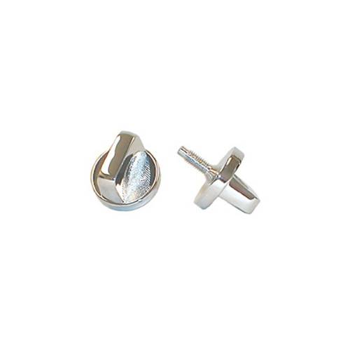 Fat Bob's Garage, Rugged Ridge, Part #11304.01, Jeep CJ Interior Windshield Knob Set, Chrome 1976-1986 MAIN