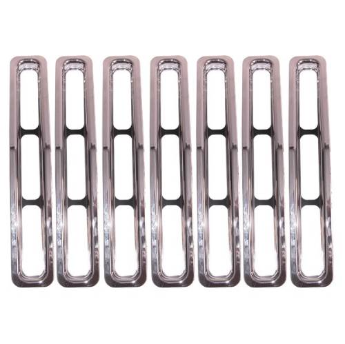 Fat Bob's Garage, Rugged Ridge, Part #11306.01, Jeep YJ Wrangler Grille Inserts, Chrome 1987-1995 MAIN