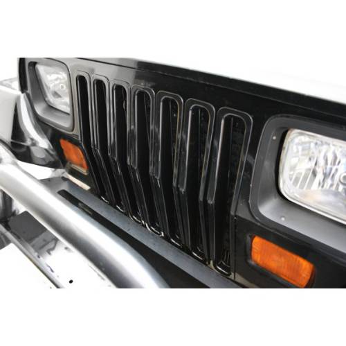 Fat Bob's Garage, Rugged Ridge, Part #11306.04, Jeep YJ Wrangler Grille Inserts, Black 1987-1995 MAIN