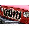 Fat Bob's Garage, Rugged Ridge, Part #11306.20, Jeep JK Wrangler Grille Inserts Chrome 2007-2016 THUMBNAIL