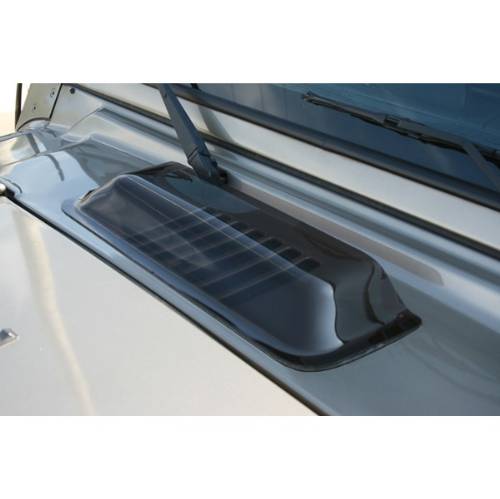 Fat Bob's Garage, Rugged Ridge, Part #11352.01, Jeep Wrangler Cowl Vent Scoop, Smoke 1987-2006 MAIN