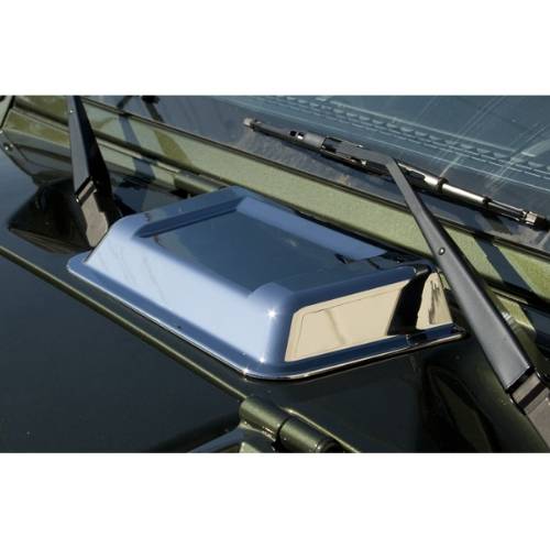 Fat Bob's Garage, Rugged Ridge, Part #11352.11, Jeep Wrangler Cowl Scoop, Chrome 1998-2016 MAIN