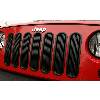 Fat Bob's Garage, Rugged Ridge, Part #11401.30, Jeep JK Wrangler Billet Grille Insert, Black, 2007-2016 THUMBNAIL