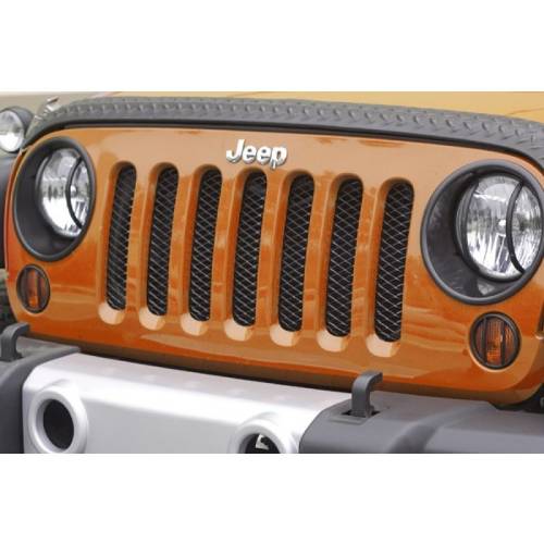 Fat Bob's Garage, Rugged Ridge, Part #11401.31, Mesh Grille Insert Black 07-16 Jeep JK Wrangler MAIN