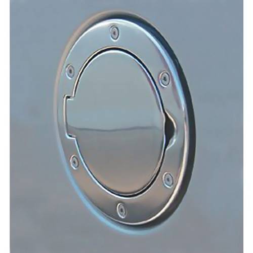 Fat Bob's Garage, Rugged Ridge, Part #11425.01, Jeep Wrangler Non Locking Gas Cap Door, Polished Aluminum 1997-2006 MAIN